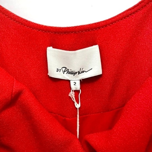 3.1 Phillip Lim - Poppy Bubble-Hem Red Sleeveless Mini Dress NWT - Picture 9 of 12